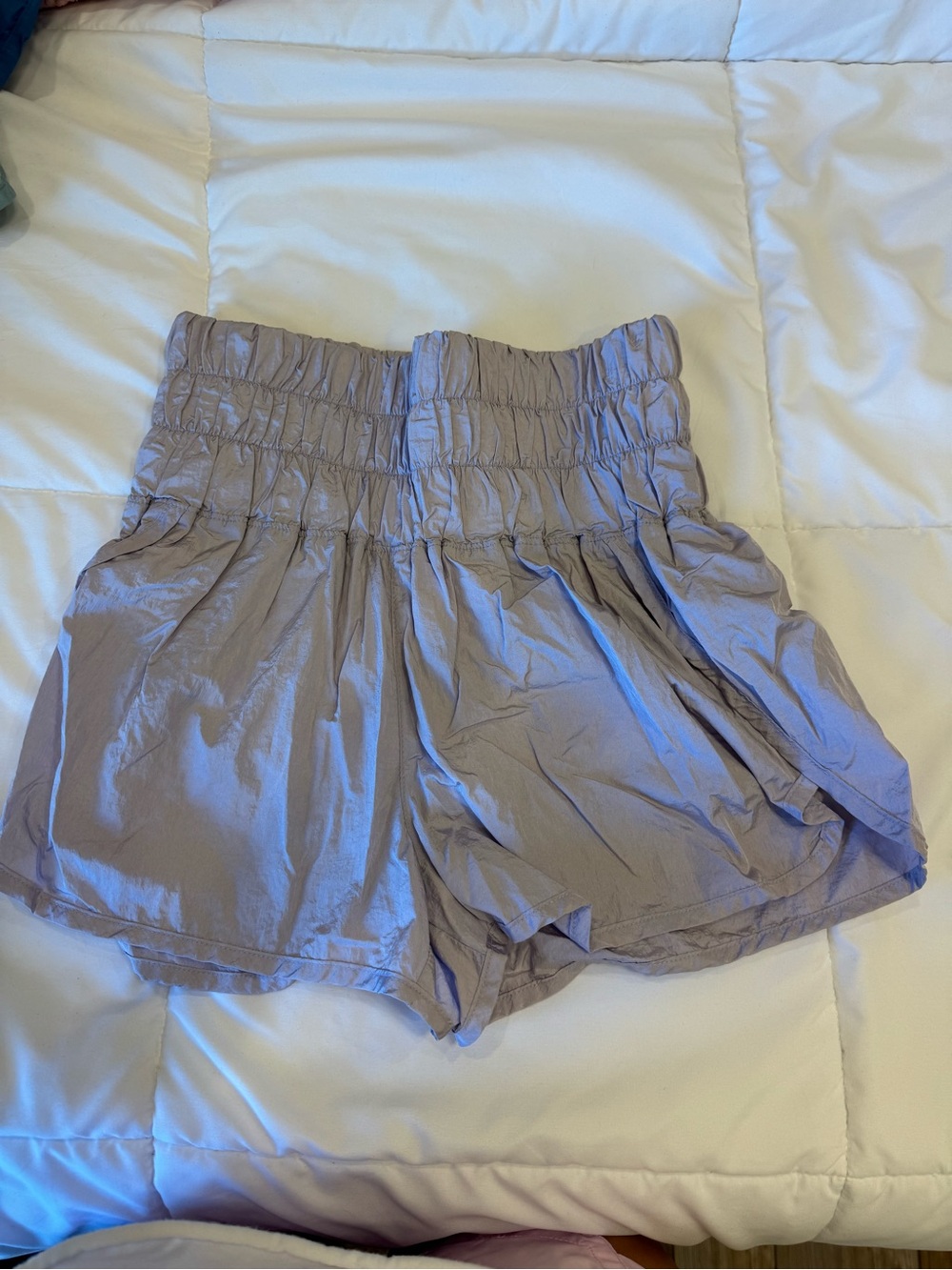 FP movement  High-Waist Smocked Lilac Shorts